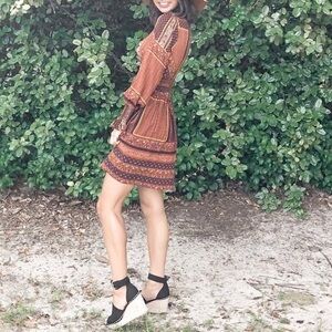 Altar'd State Bohemian Long Sleeve Dress
